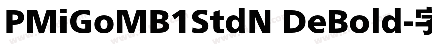 PMiGoMB1StdN DeBold字体转换